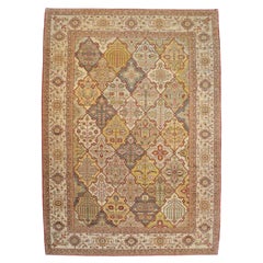 Transitional Persian Bakhtiari Carpet, Red, Taupe, and Gold, 10’ x 14’
