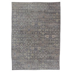 Tappeto di transizione Keivan Woven Arts con motivo all-over in tonalità grigia 9'1 x 14'5