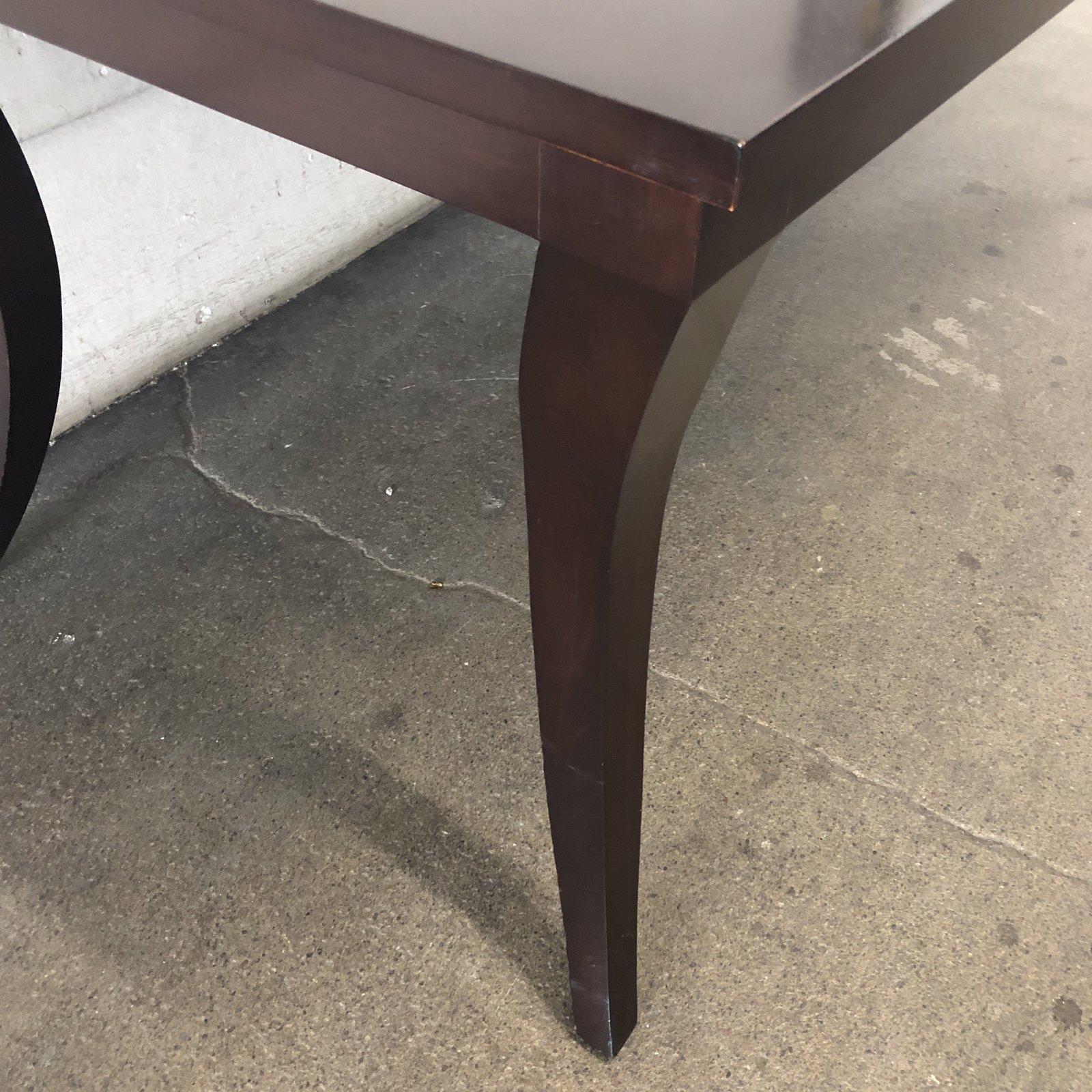 Transitional Sabre Leg Dining Table For Sale 3
