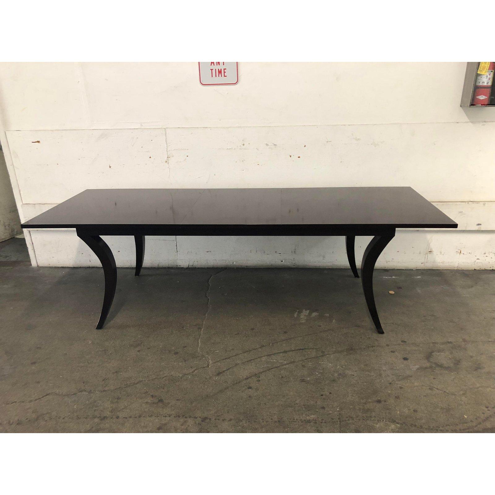 Transitional Sabre Leg Dining Table For Sale 6