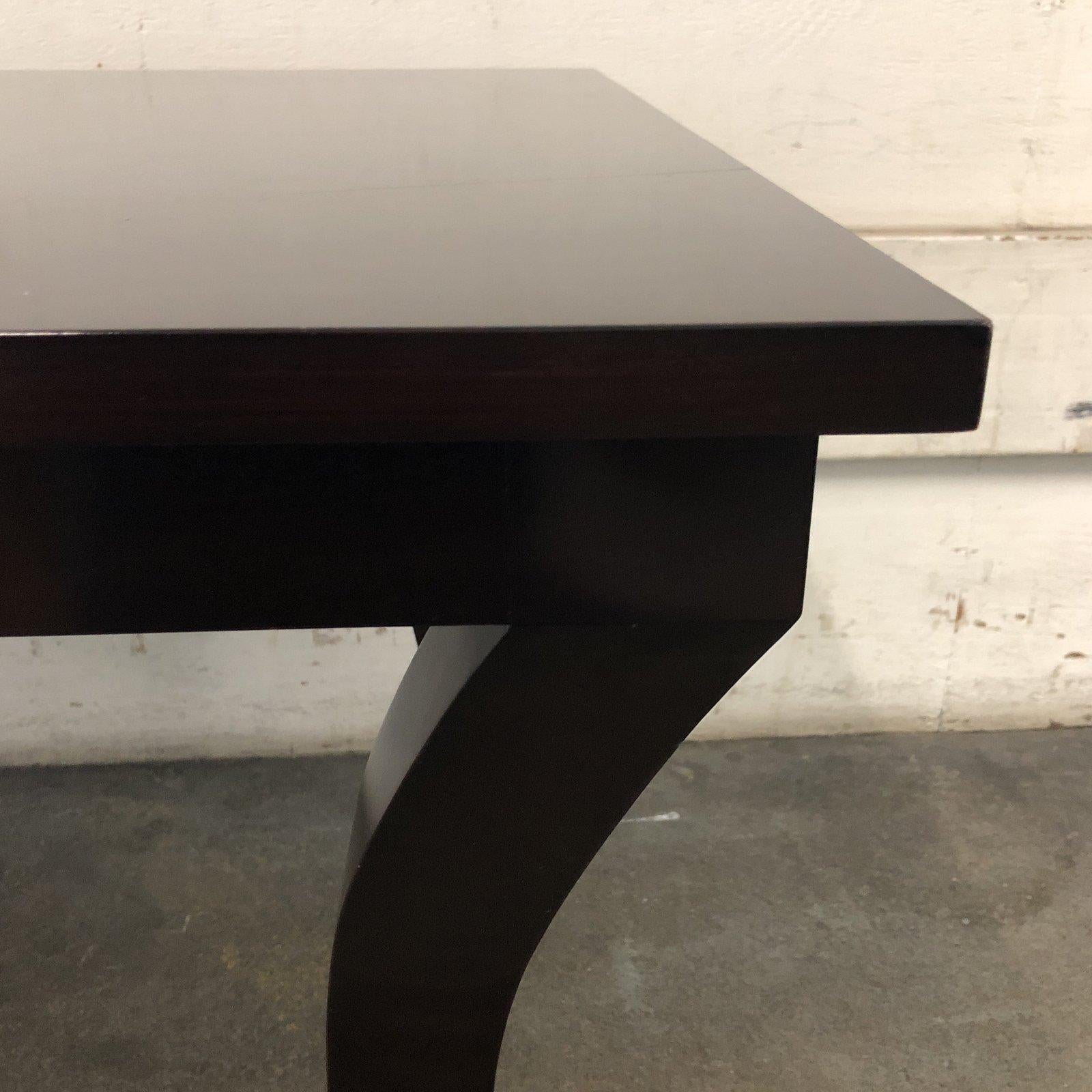 Contemporary Transitional Sabre Leg Dining Table For Sale
