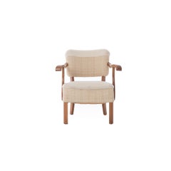 Transitional Scandinavian Modern Curly Armed Lounge Chair