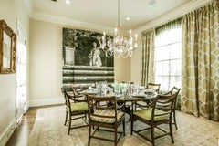 Transitional Style Rug with Khotan and Chinese Foo Dog Design, Square Rug