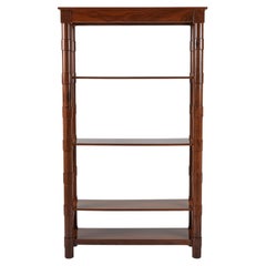 Transitional Turned Frame Bookcase by Martin Brockett in High-Gloss Walnut