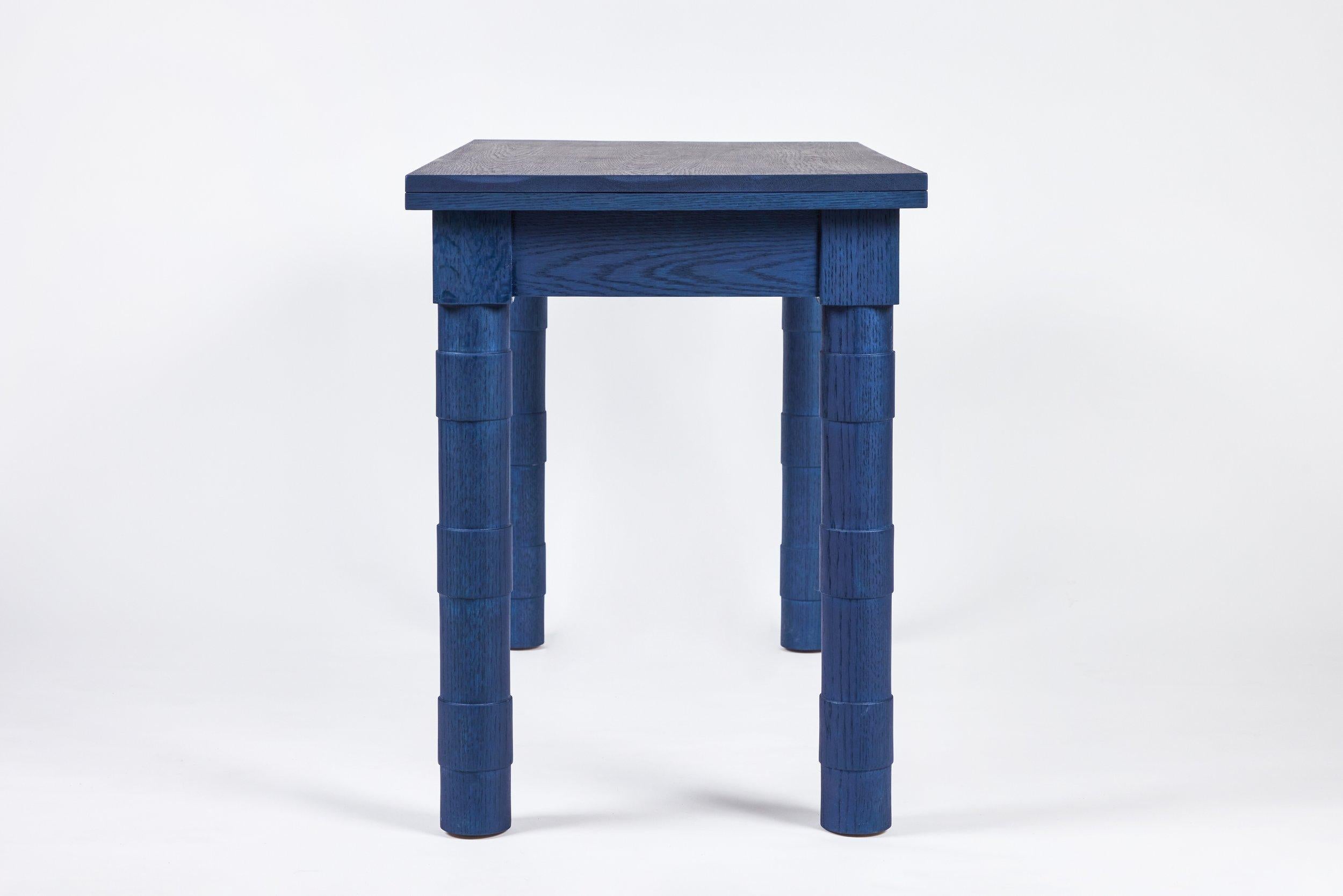 Wood Transitional Turned Leg Jenks Writing Desk in Edo on Oak Finish  For Sale