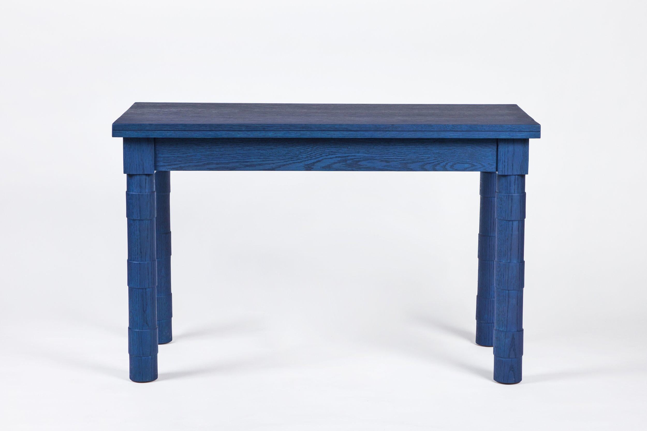 Transitional Turned Leg Jenks Writing Desk in Edo on Oak Finish  For Sale 1