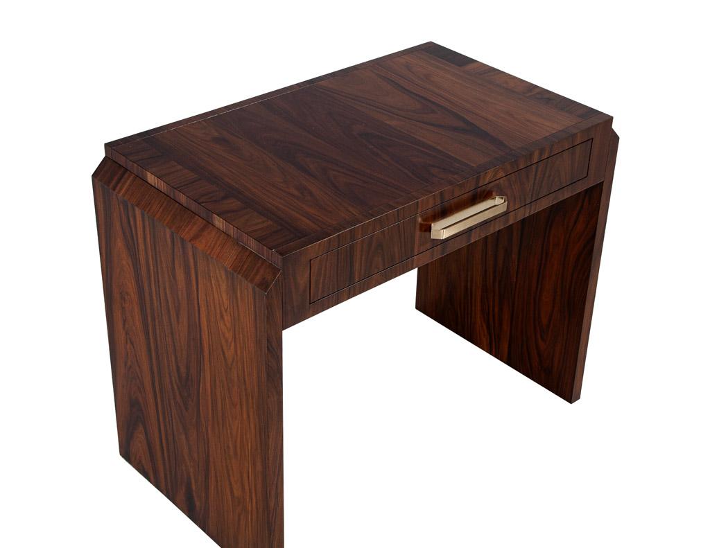 American Transitional Walnut Vanity Console Table For Sale