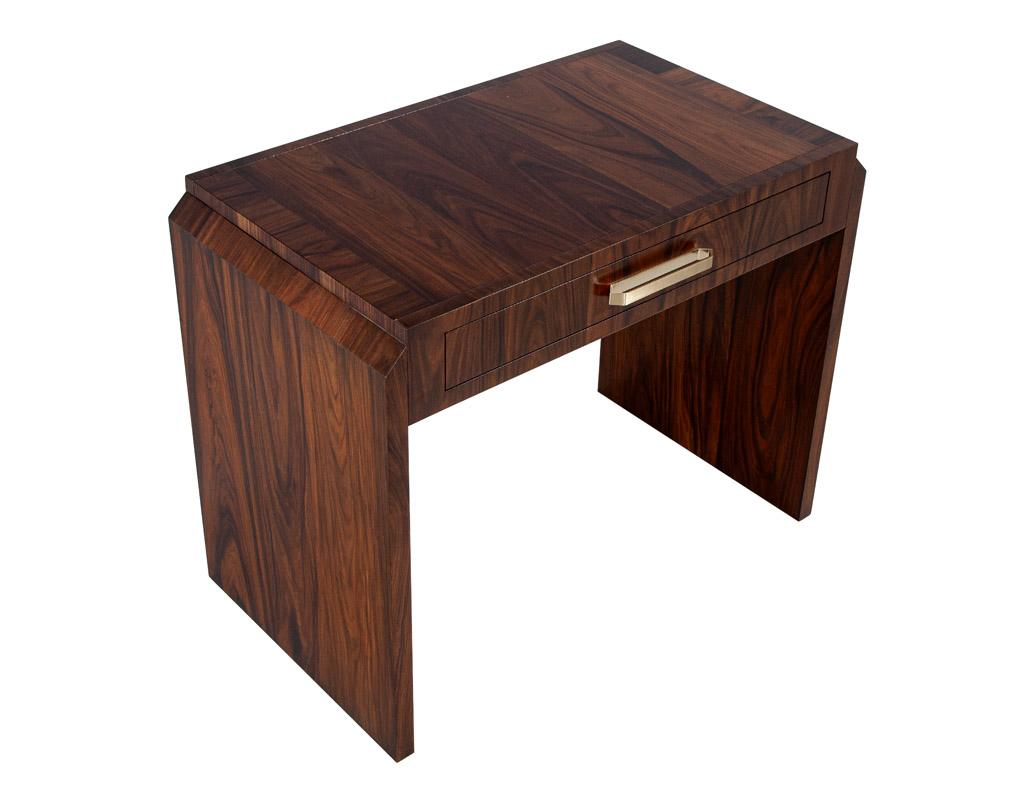 Transitional Walnut Vanity Console Table For Sale 1