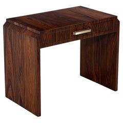 Transitional Walnut Vanity Console Table