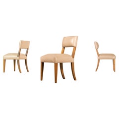 Transitional Wood Dining Chair in Leather or COM/COL from Costantini, Neto
