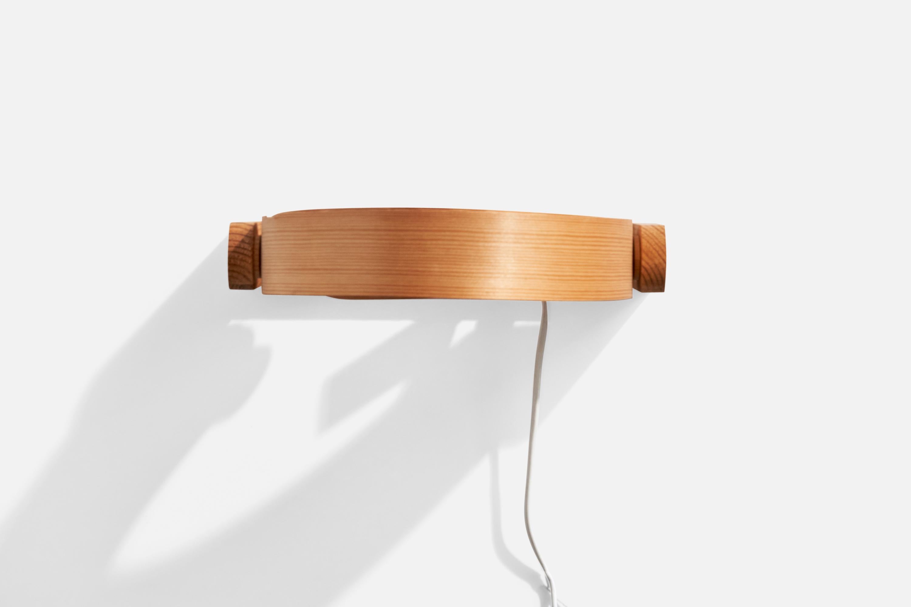 Danish Translandia, Wall Lights, Pine, Denmark, 1970s For Sale