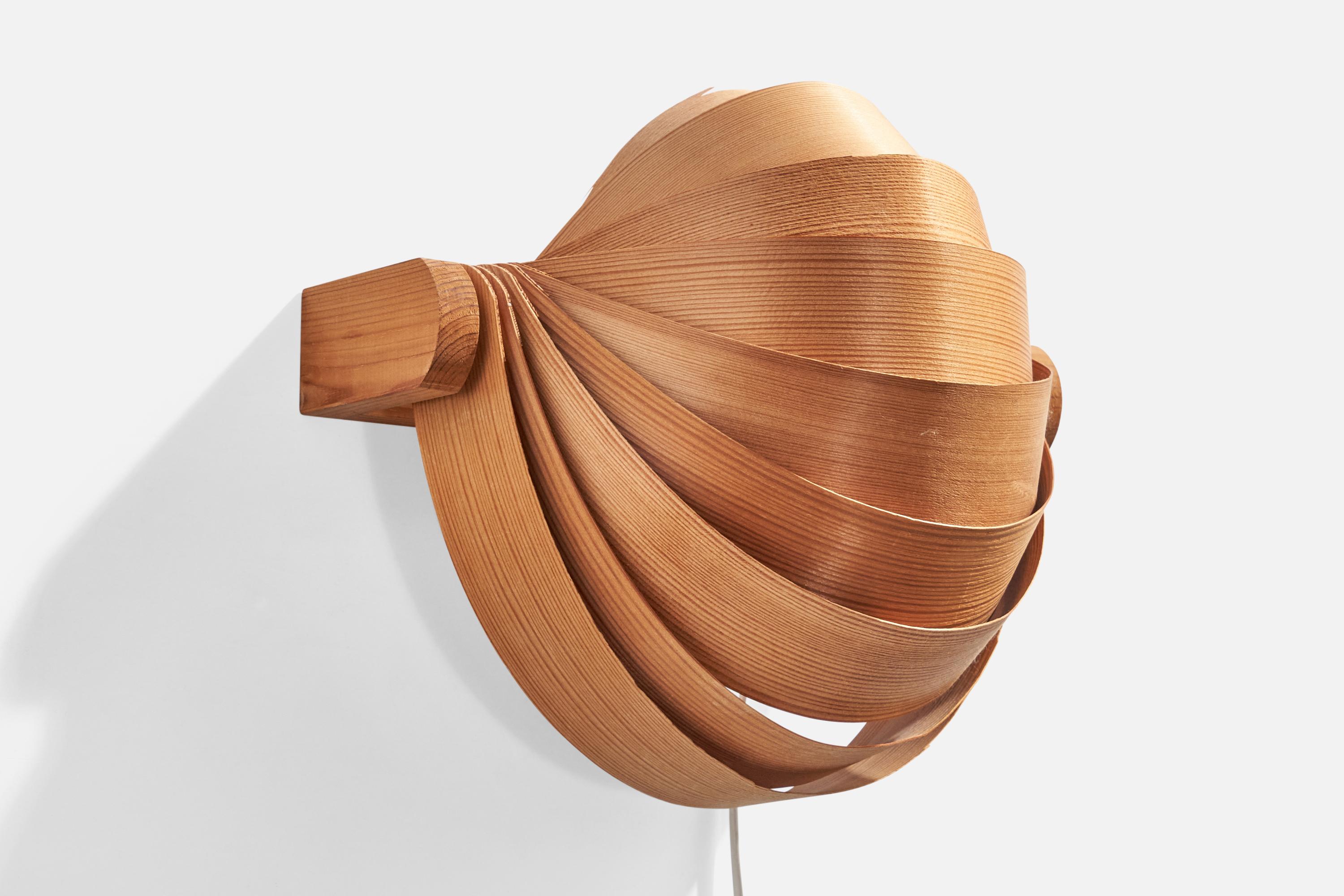 Translandia, Wall Lights, Pine, Denmark, 1970s For Sale 1