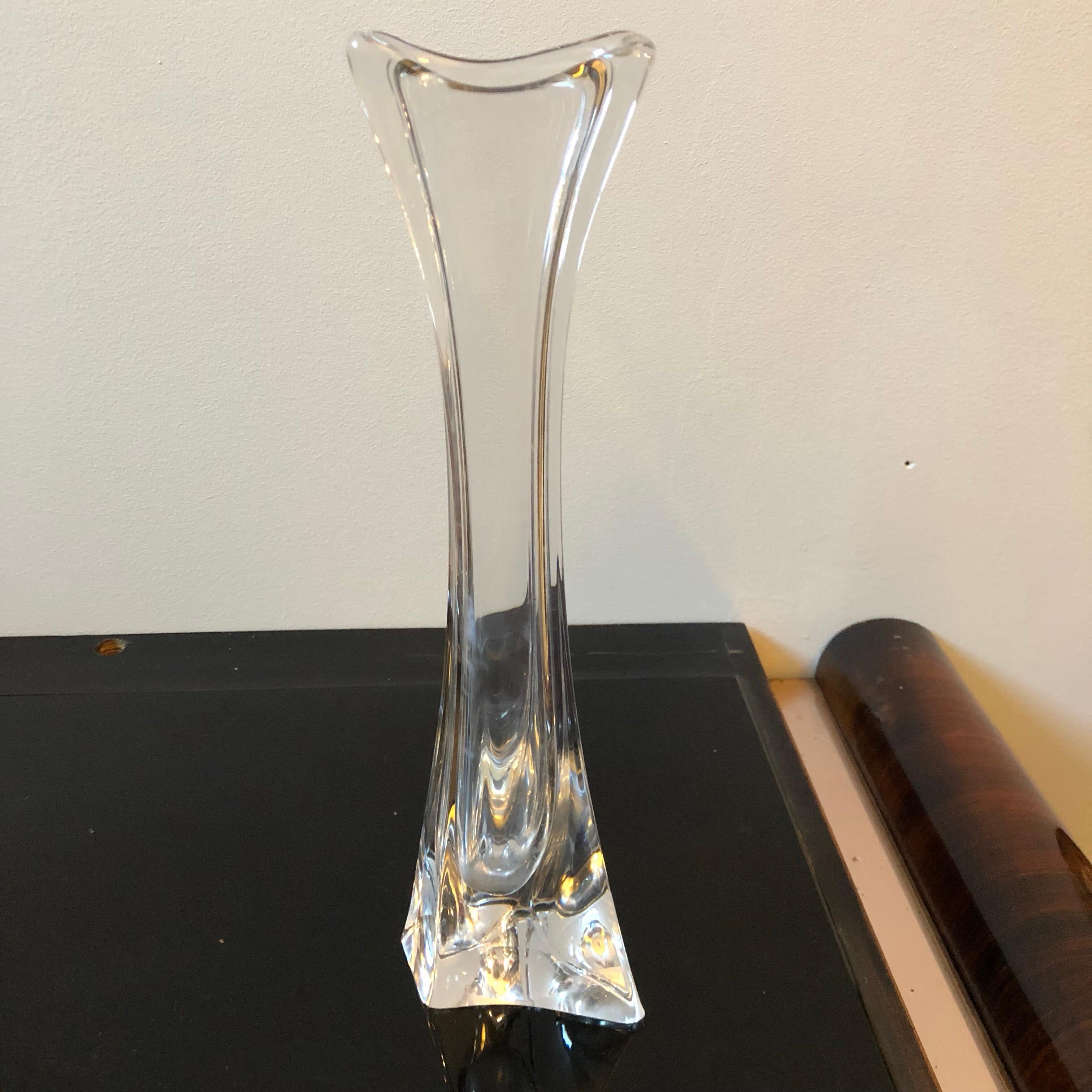 Translucent Crystal Vase by Daum, circa 1970 In Excellent Condition In Aci Castello, IT