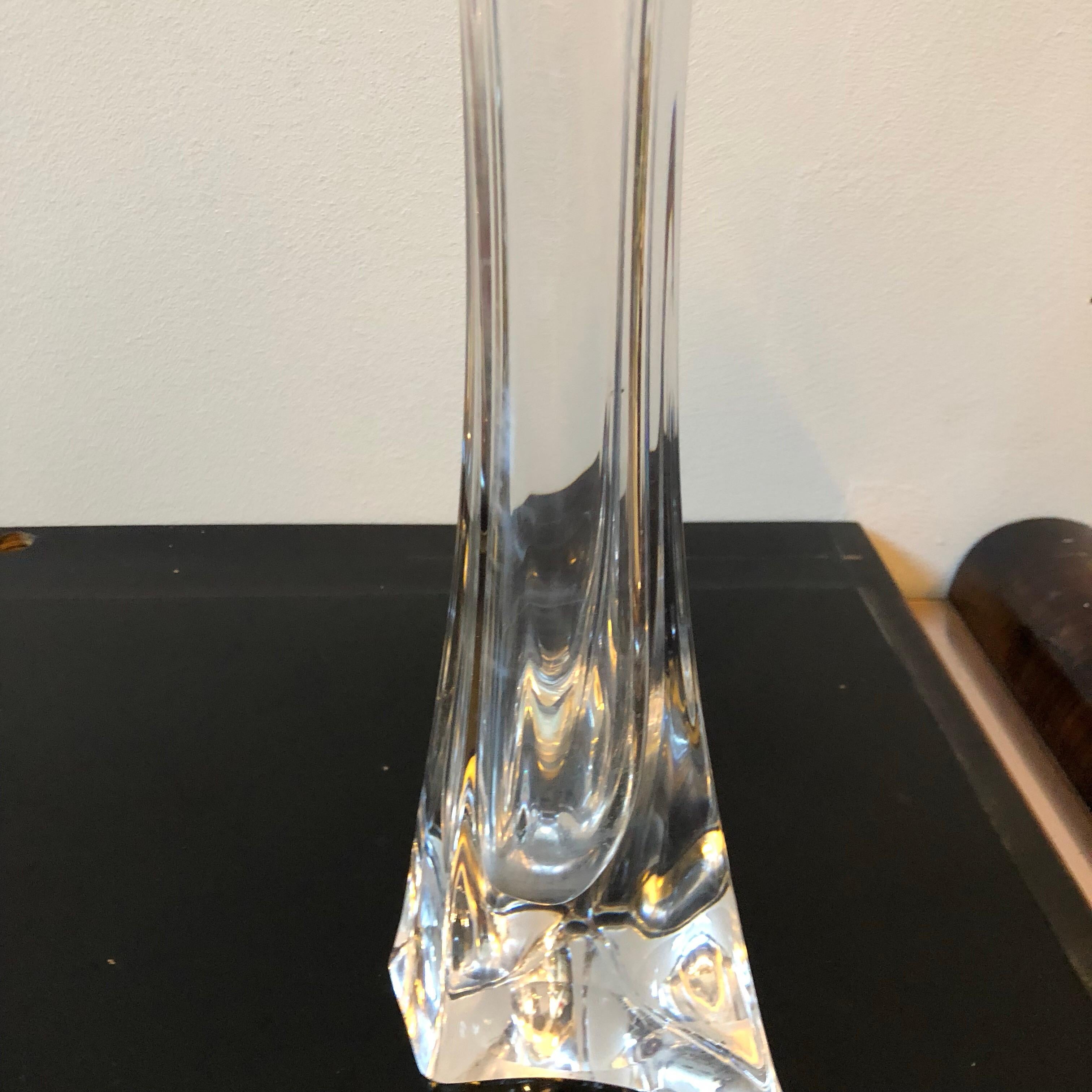 20th Century Translucent Crystal Vase by Daum, circa 1970