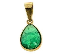 Translucent Glowing Emerald Gold Pendant