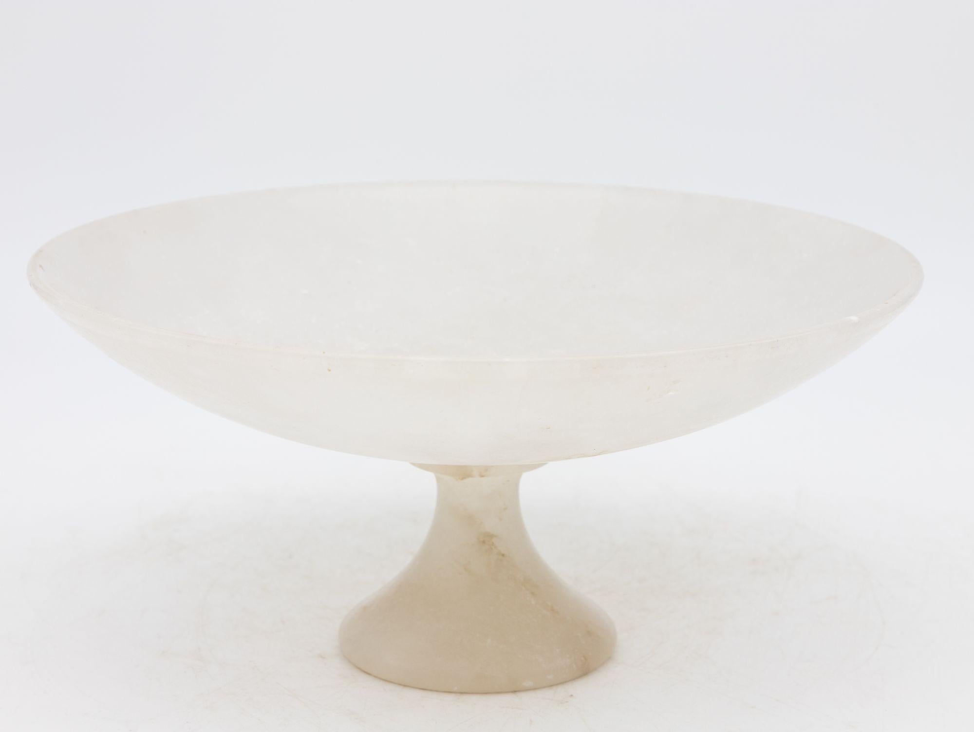 Translucent Neoclassical Alabaster Compote, Italian Early 20th Century In Good Condition For Sale In South Salem, NY