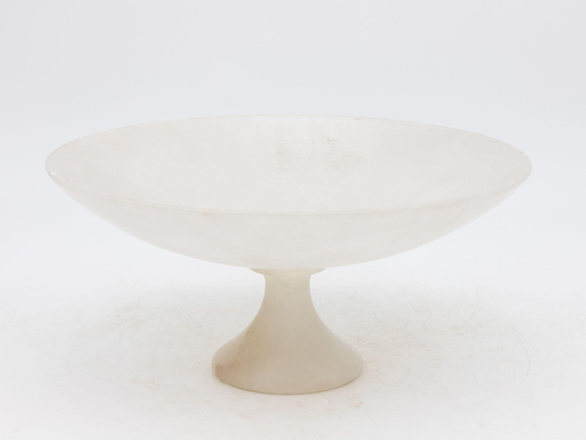 Translucent Neoclassical Alabaster Compote, Italian Early 20th Century For Sale 1