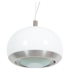 Lampada a sospensione in vetro ottico traslucido Lumi Italia , circa 1975