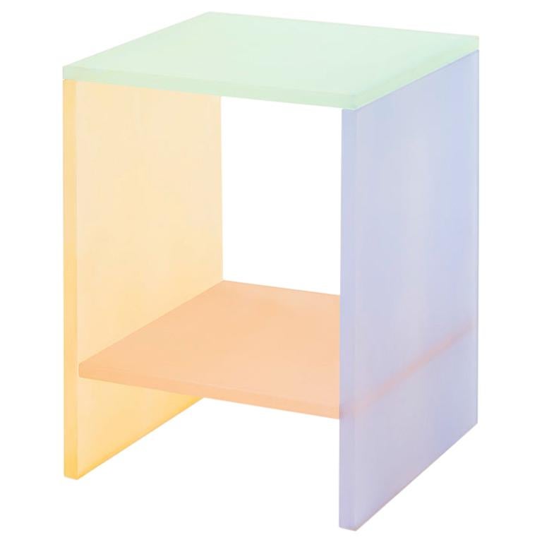 Translucent Pastel Hand Dyed Acrylic Tone Table by Sohyun Yun, Blue Tone For Sale
