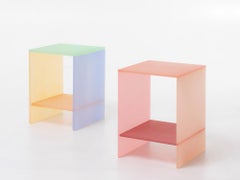 Translucent Pastel Hand-Dyed Acrylic Tone Table by Sohyun Yun, Pink Tone