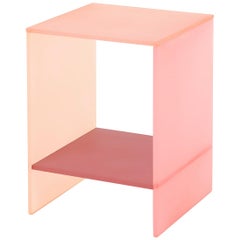 Vintage Translucent Pastel Hand-Dyed Acrylic Tone Table by Sohyun Yun, Pink Tone