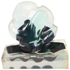 Translucide Abstract Resin Sculpture by Jacques Ladouceur