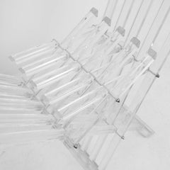 Kollektion „Transparence“ von David Lange „Dagobert“ Curule-Stuhl „Transparence“ - 1970er Jahre