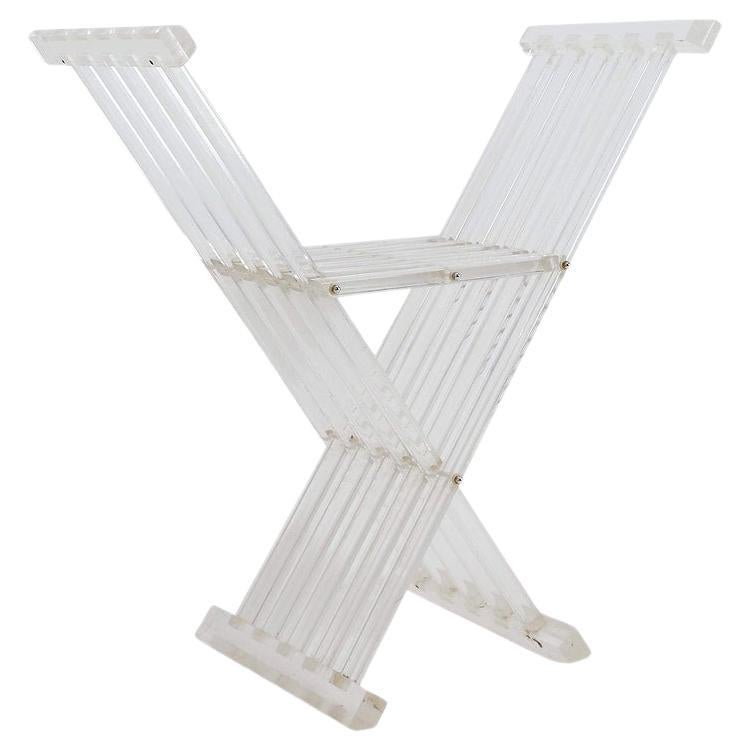 "Transparence" collection By David Lange "Dagobert" Curule seat - 1970s