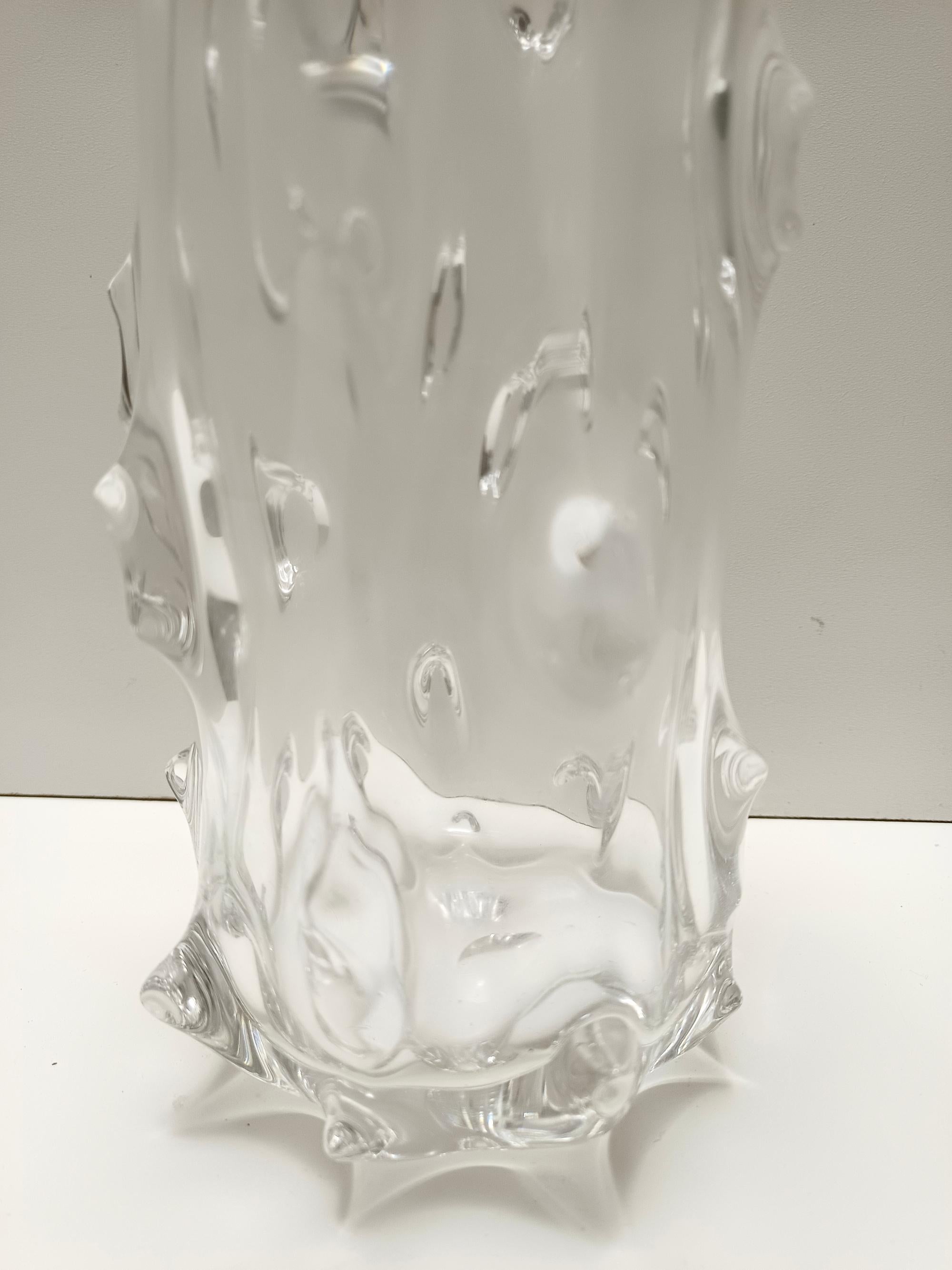 Vetro di Murano Vaso trasparente in vetro di Murano 