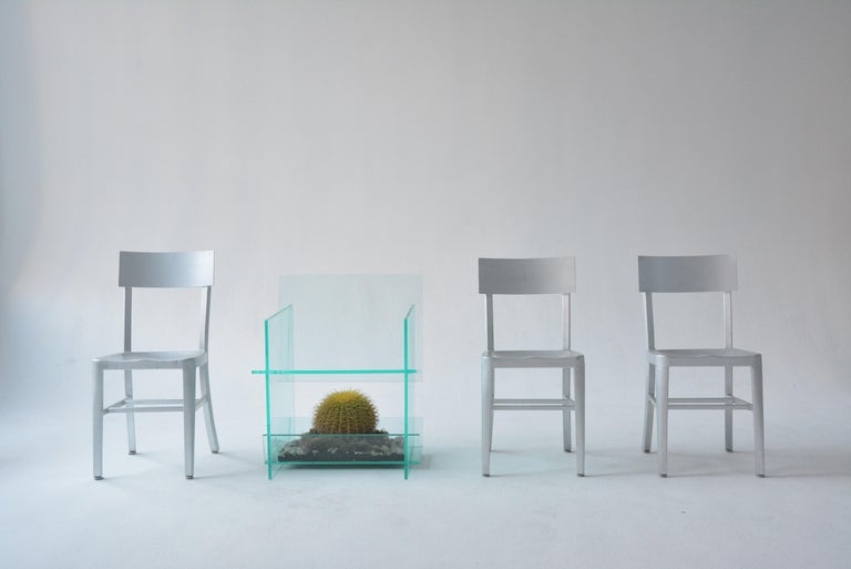 Cast Contemporary Transparent Acrylic Armchair with Multi-Purpose Sub-Seat Terrarium  For Sale
