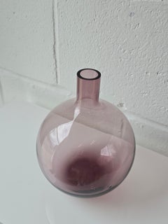 Transparent Amethyst Purple Art Glass Vase Bulb