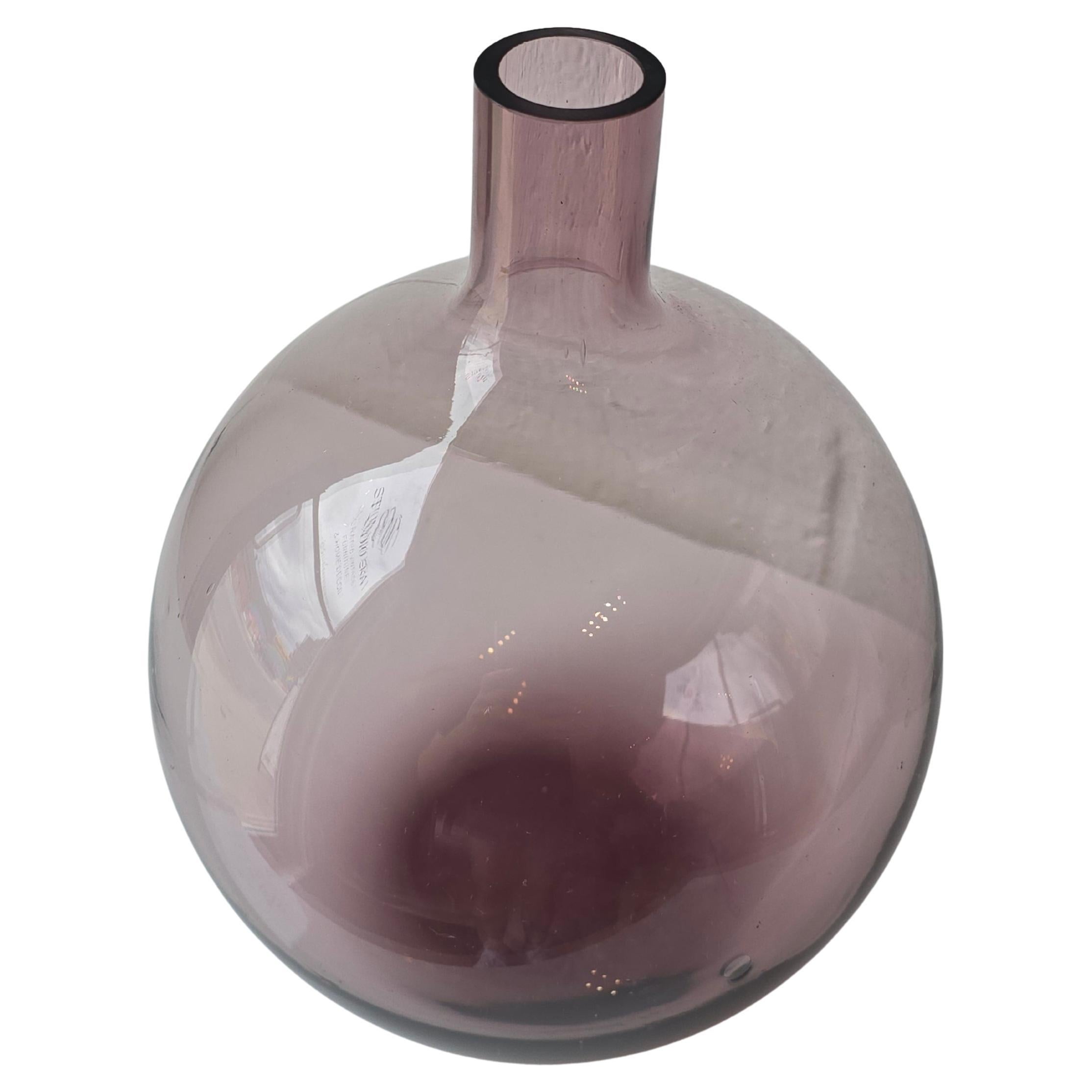 Transparent Amethyst Purple Art Glass Vase Bulb