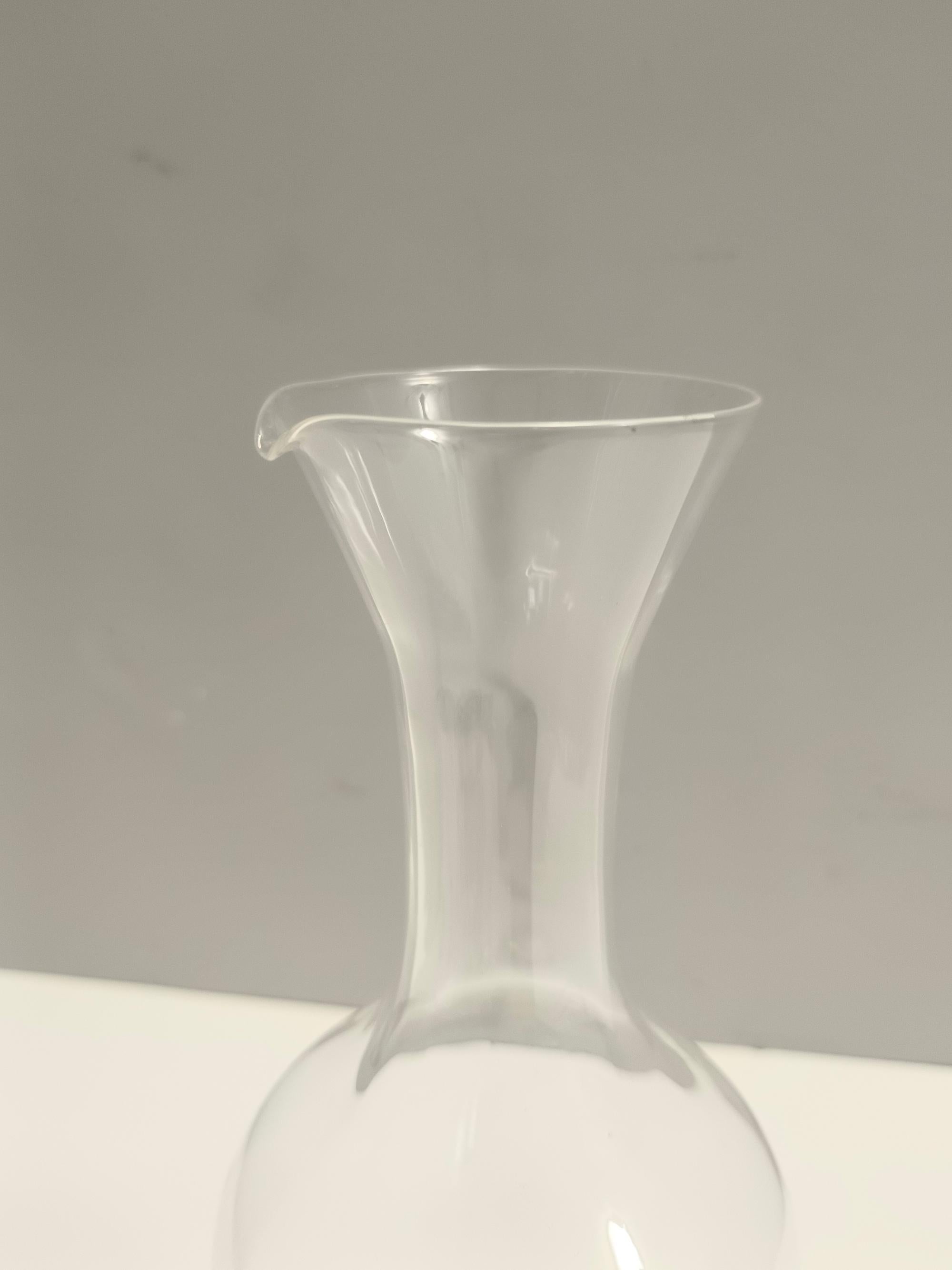 Krugvase aus transparentem und Murano-Glas von La Murrina mit Blattgold, Italien (Italienisch) im Angebot