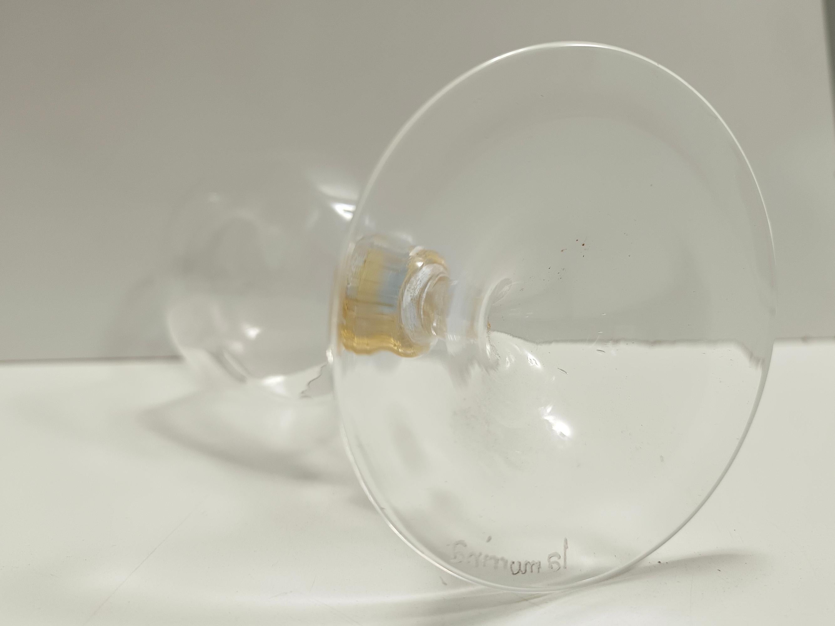 Krugvase aus transparentem und Murano-Glas von La Murrina mit Blattgold, Italien (Muranoglas) im Angebot