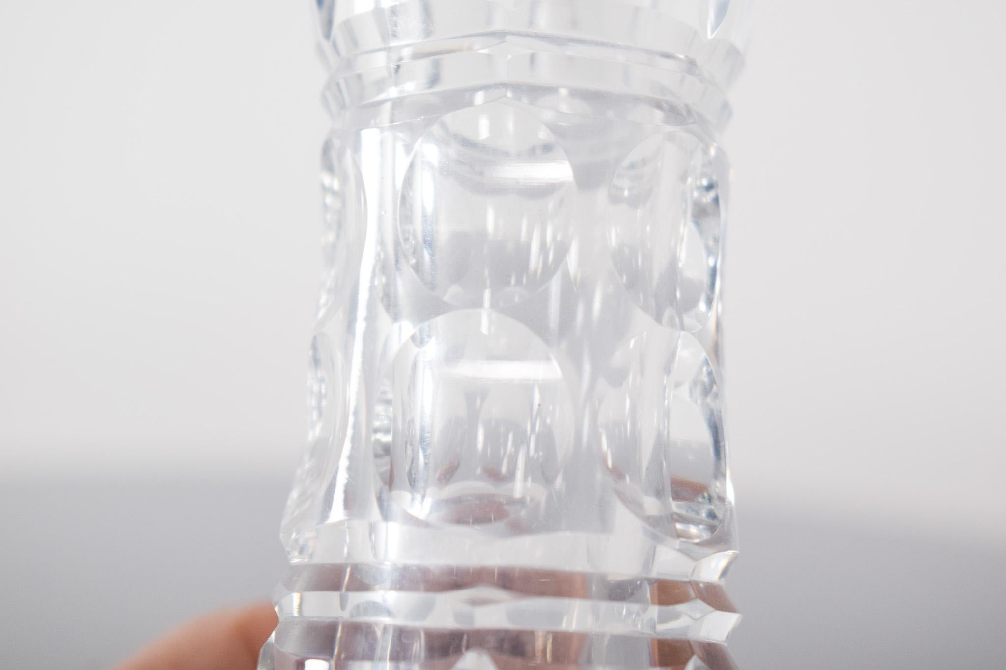 Transparent Clear Glass Vase In Good Condition For Sale In Lisboa, Lisboa