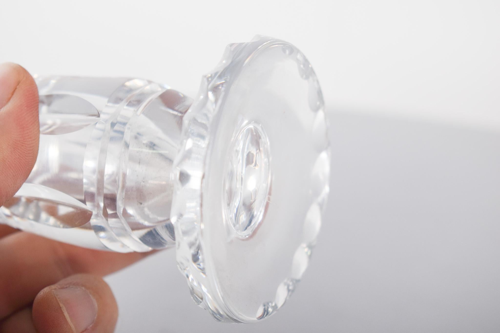 20th Century Transparent Clear Glass Vase For Sale