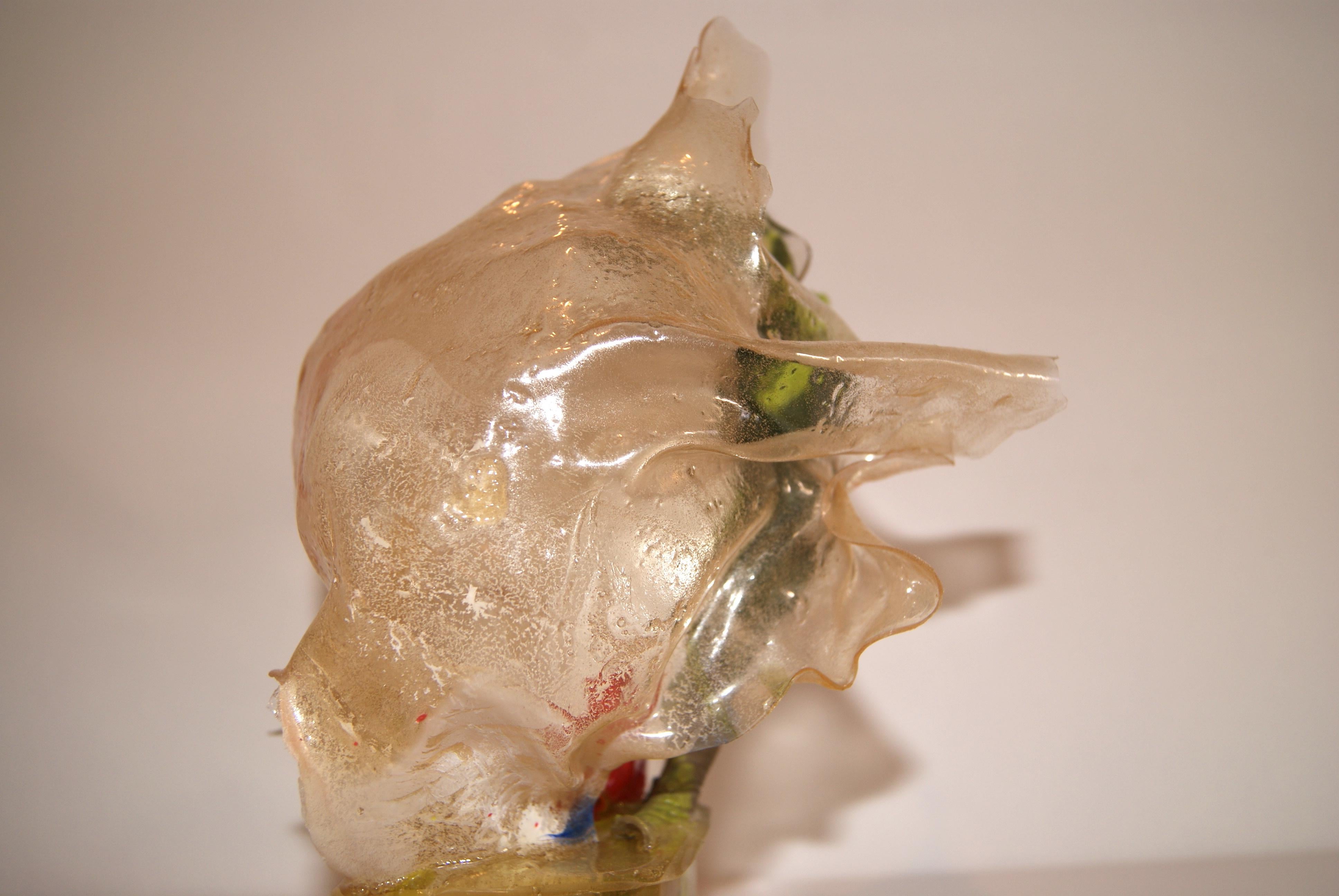 Transparent Clear Sculpture in Resin Cube In New Condition For Sale In Long Island City, NY