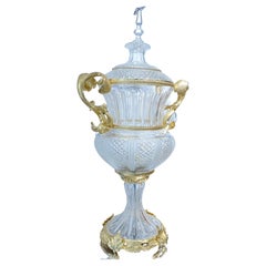 Transparent Crystal Vase Gilded Bronze