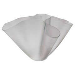 Transparent Etched Glass Vase "Cartoccio" by Pietro Chiesa for Fontana Arte