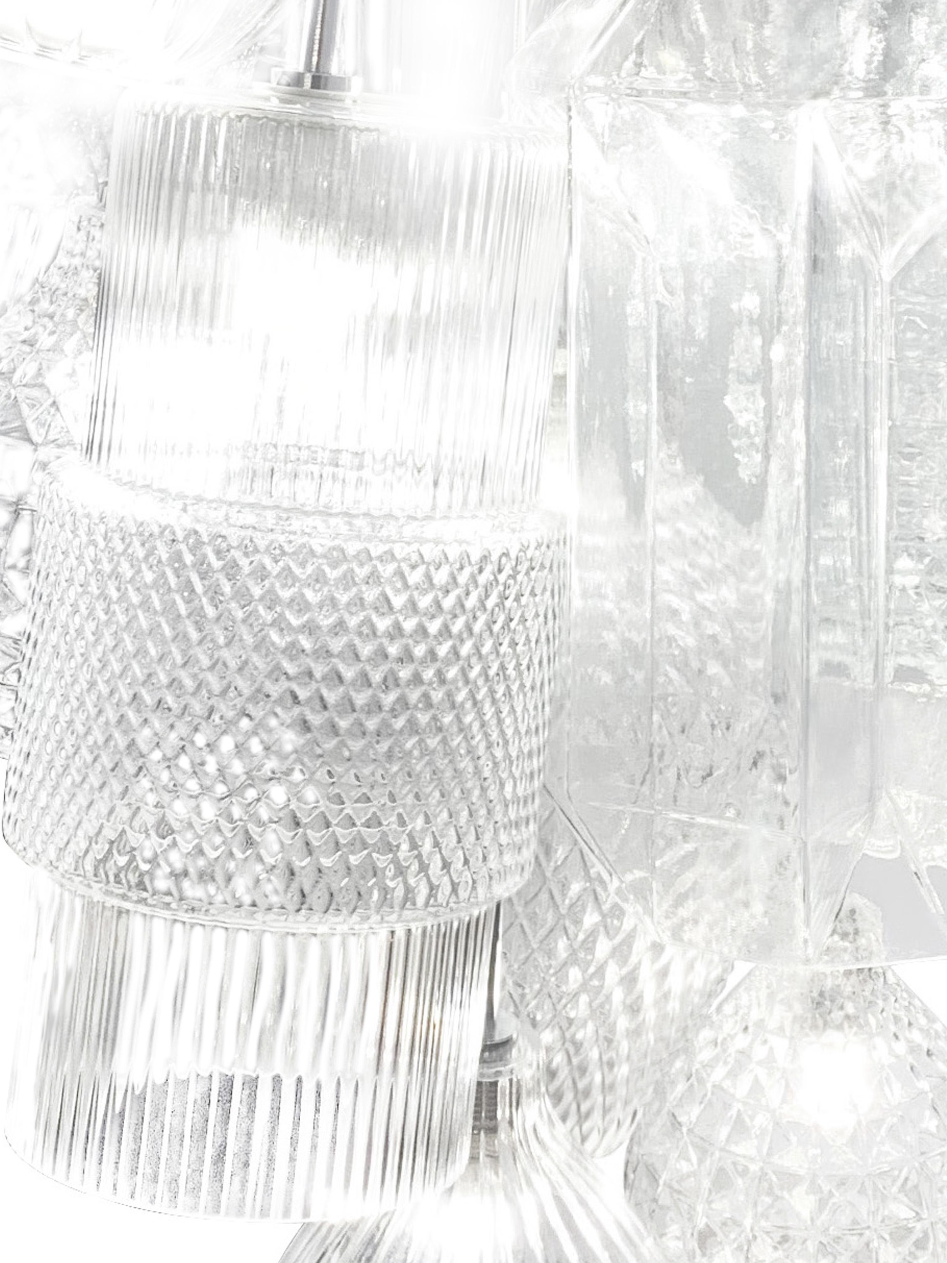 Création d'un lustre en verre transparent par Concept Verre Neuf - En vente à Nice, FR