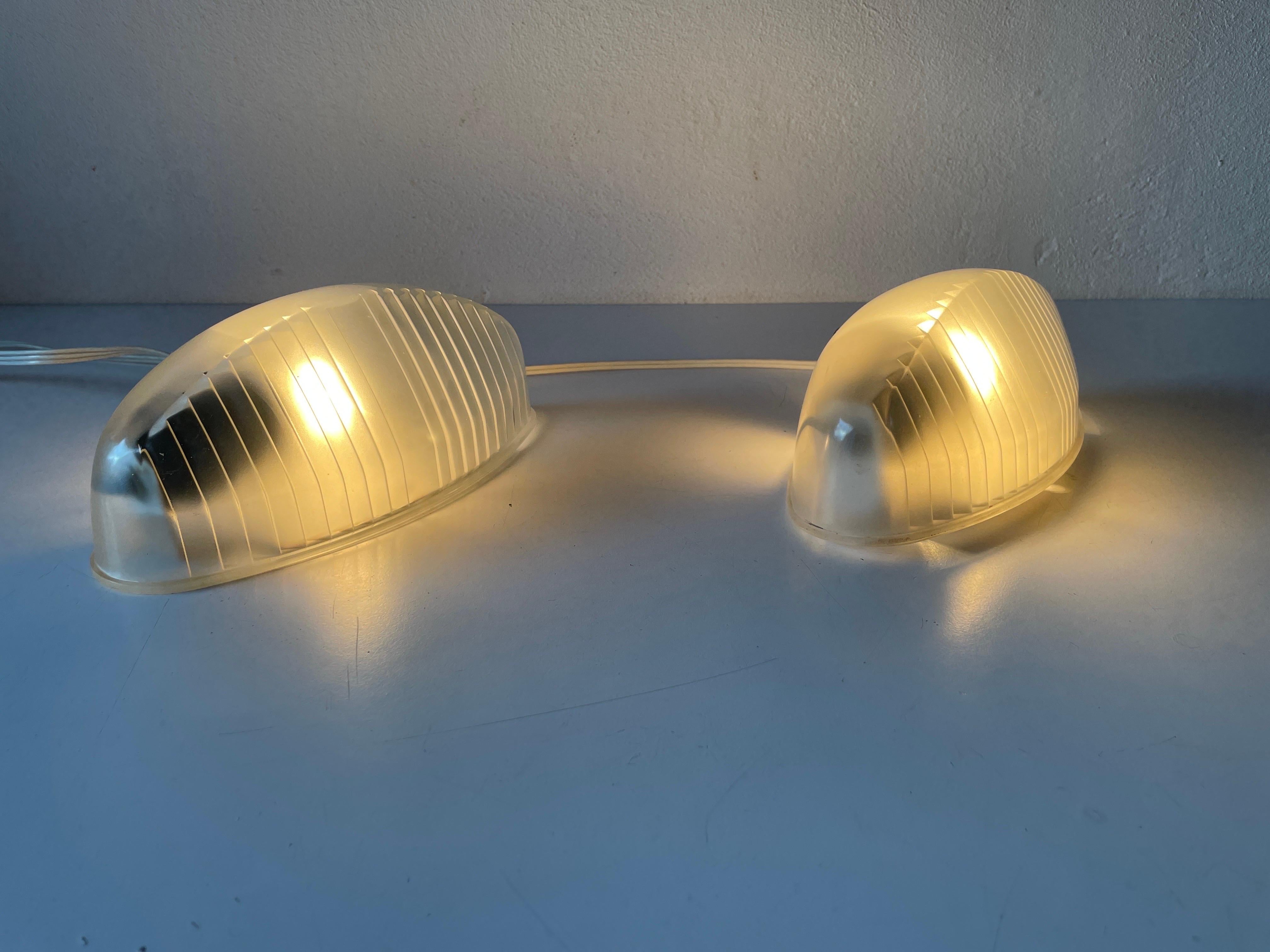 Transparent Glass Pair of Sconces by Artemide, 1970s, Italy For Sale 5