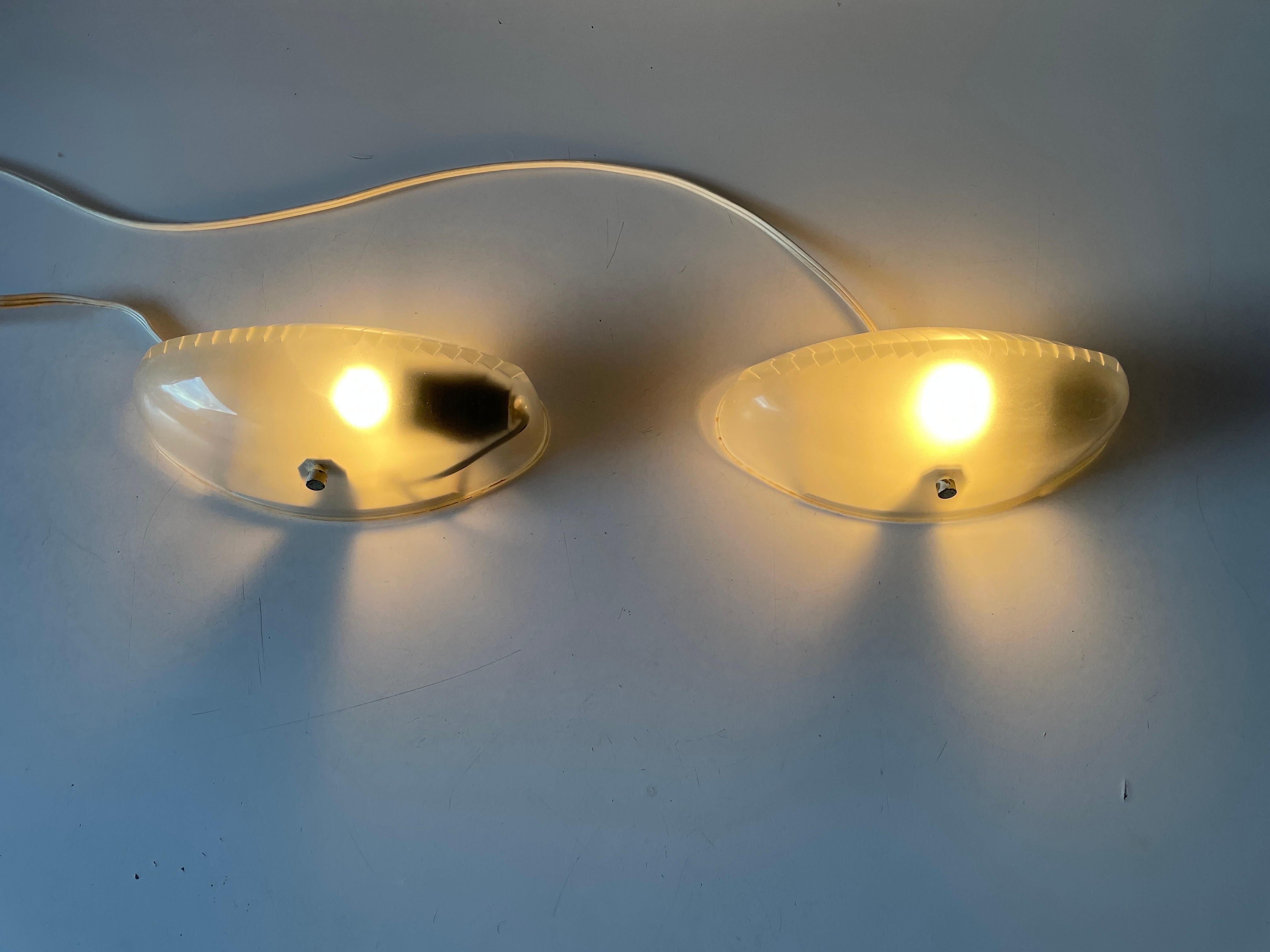 Transparent Glass Pair of Sconces by Artemide, 1970s, Italy For Sale 1