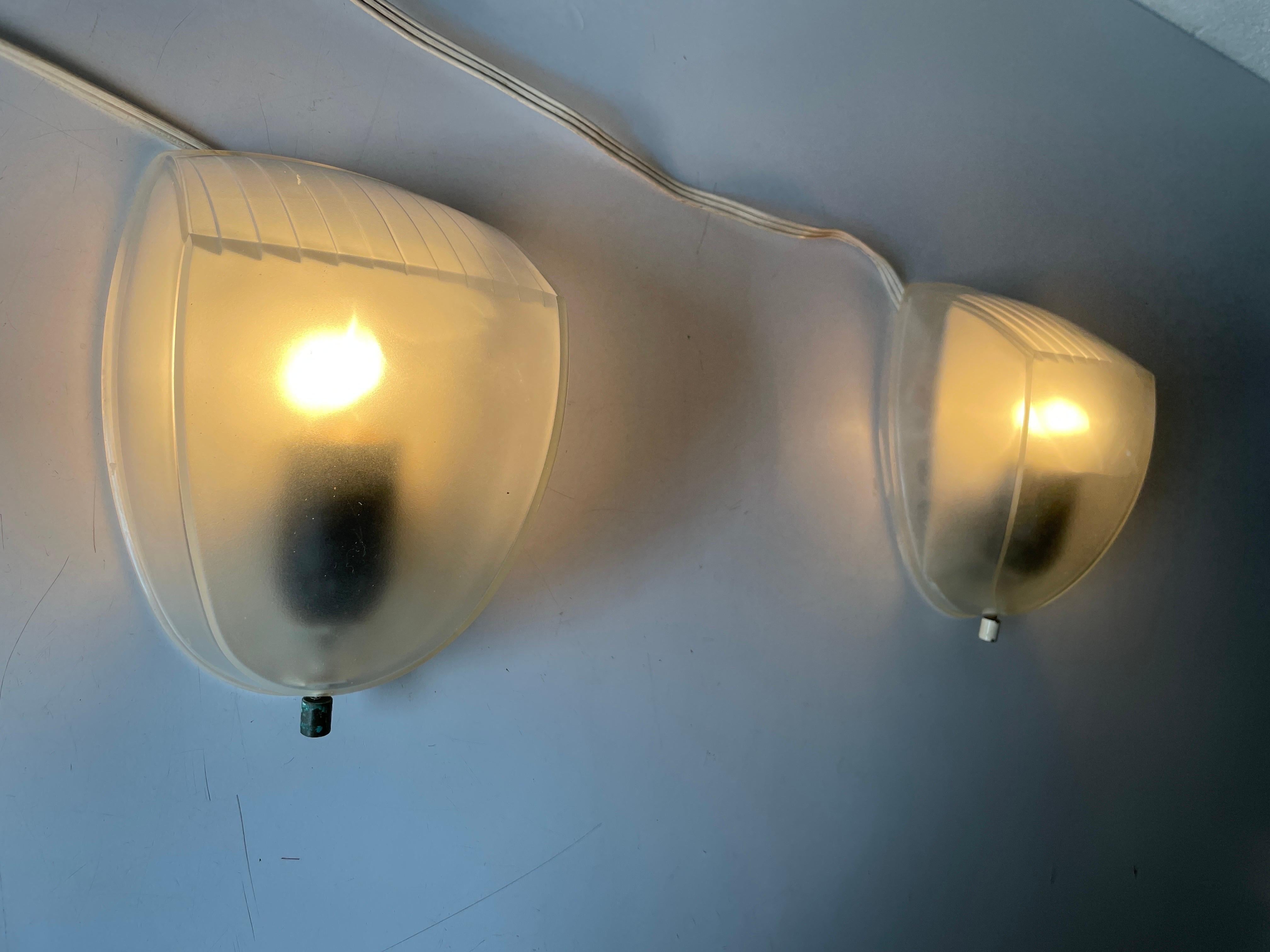 Transparent Glass Pair of Sconces by Artemide, 1970s, Italy For Sale 2
