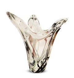 Transparent Glass Vase, by Max Verboeket, 1970s