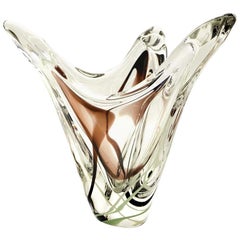 Transparent Glass Vase, by Max Verboeket, 1970s