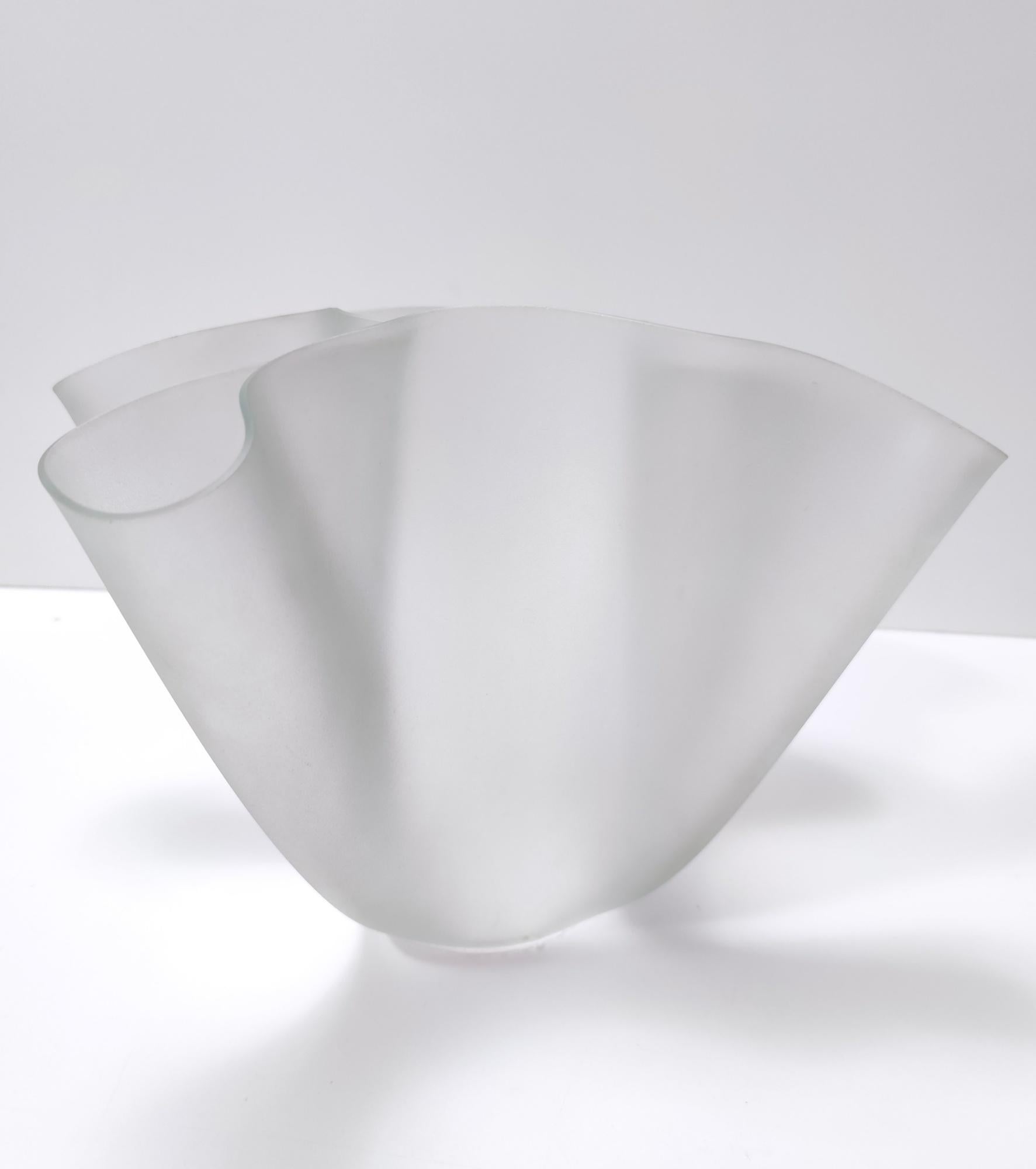 Italian Transparent Glass Vase 