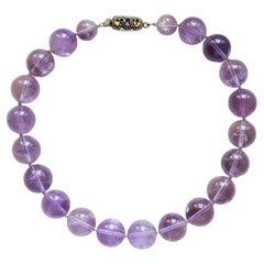 Used Transparent Lavender Amethyst Necklace