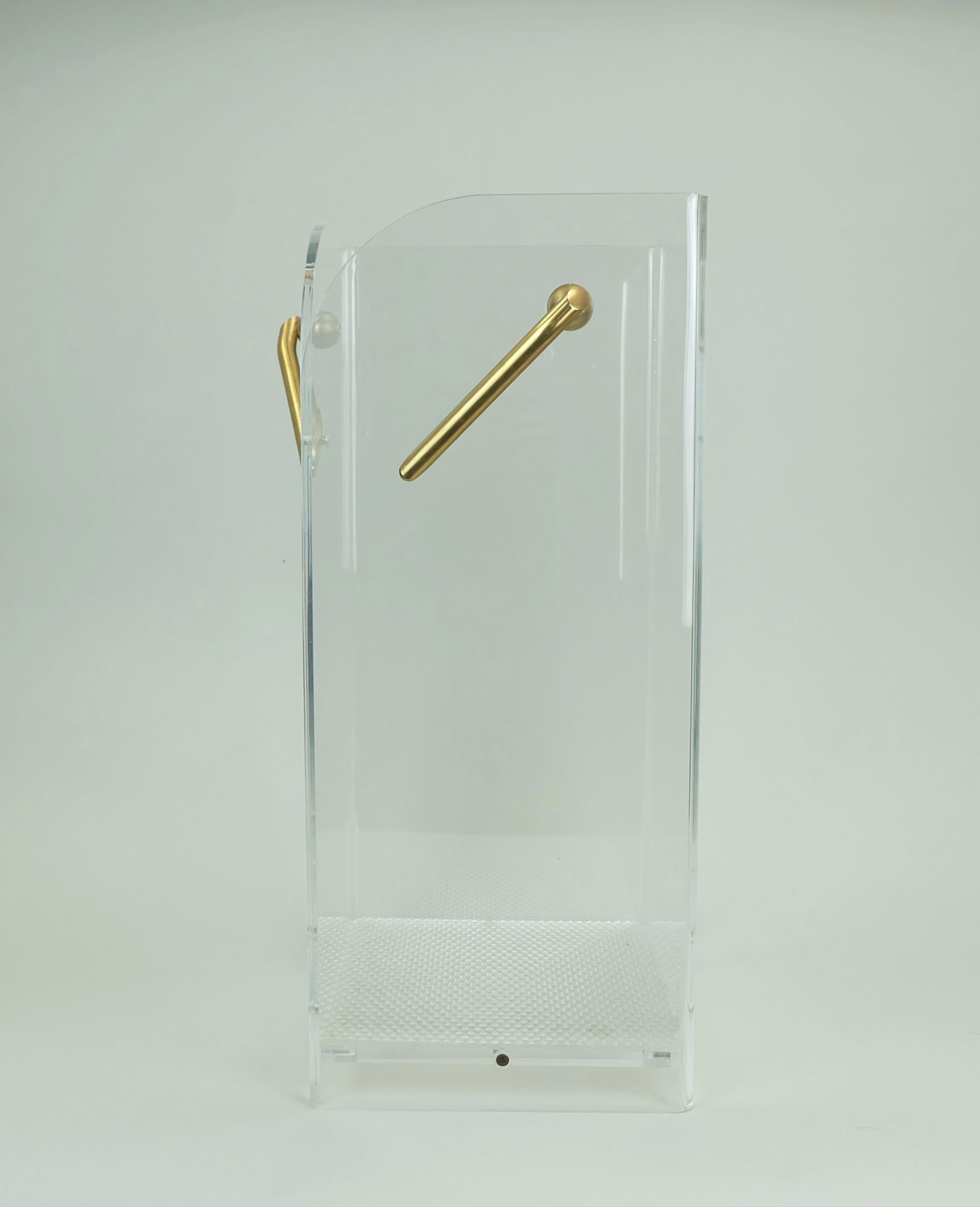 Tedesco UMBRELLA STAND in acrilico trasparente lucite anni '80-'90 Post Design/One in vendita