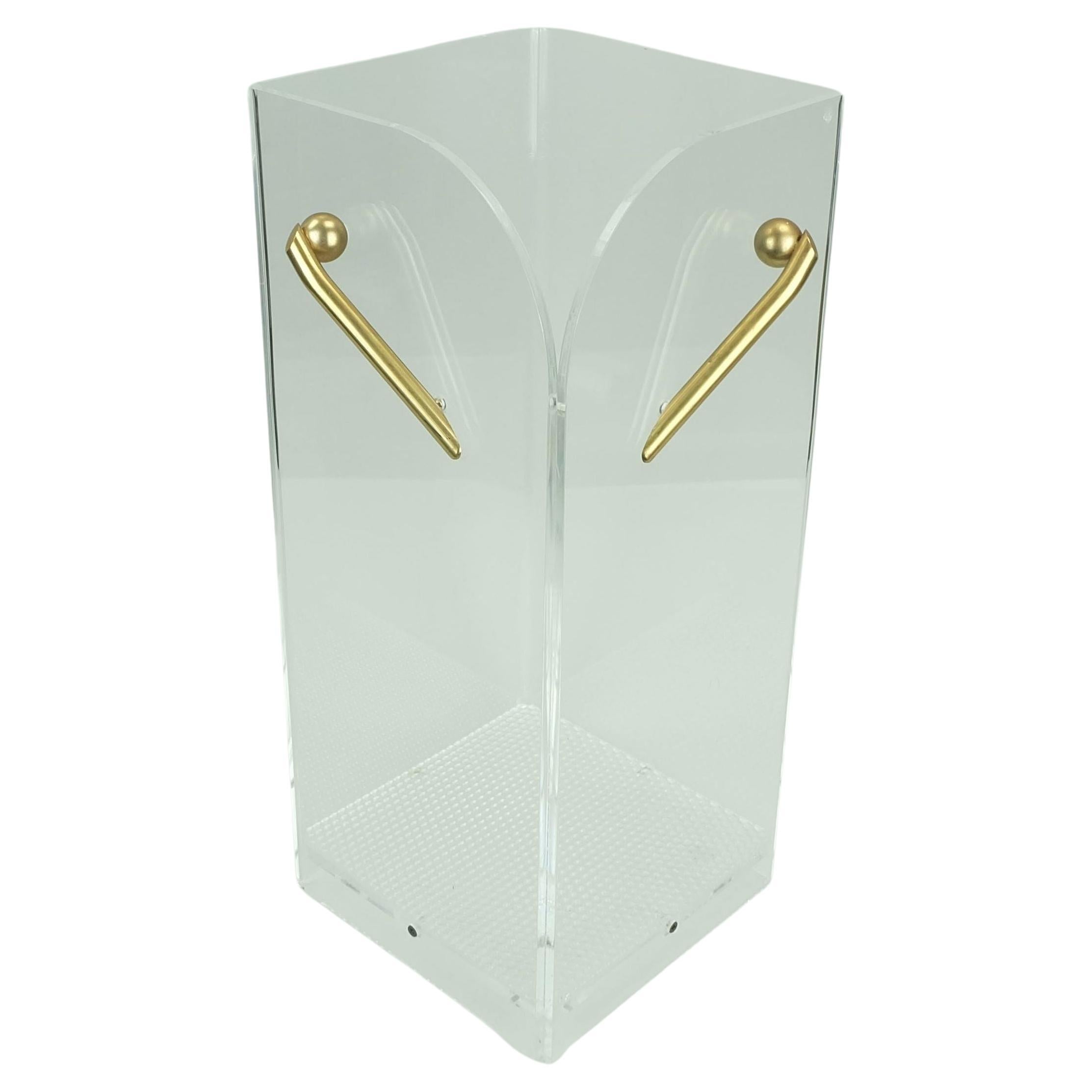 UMBRELLA STAND, transparentes Lucite-Acryl, UMBRELLA STAND, 1980er- und 1990er-Jahre, postmodernes Design