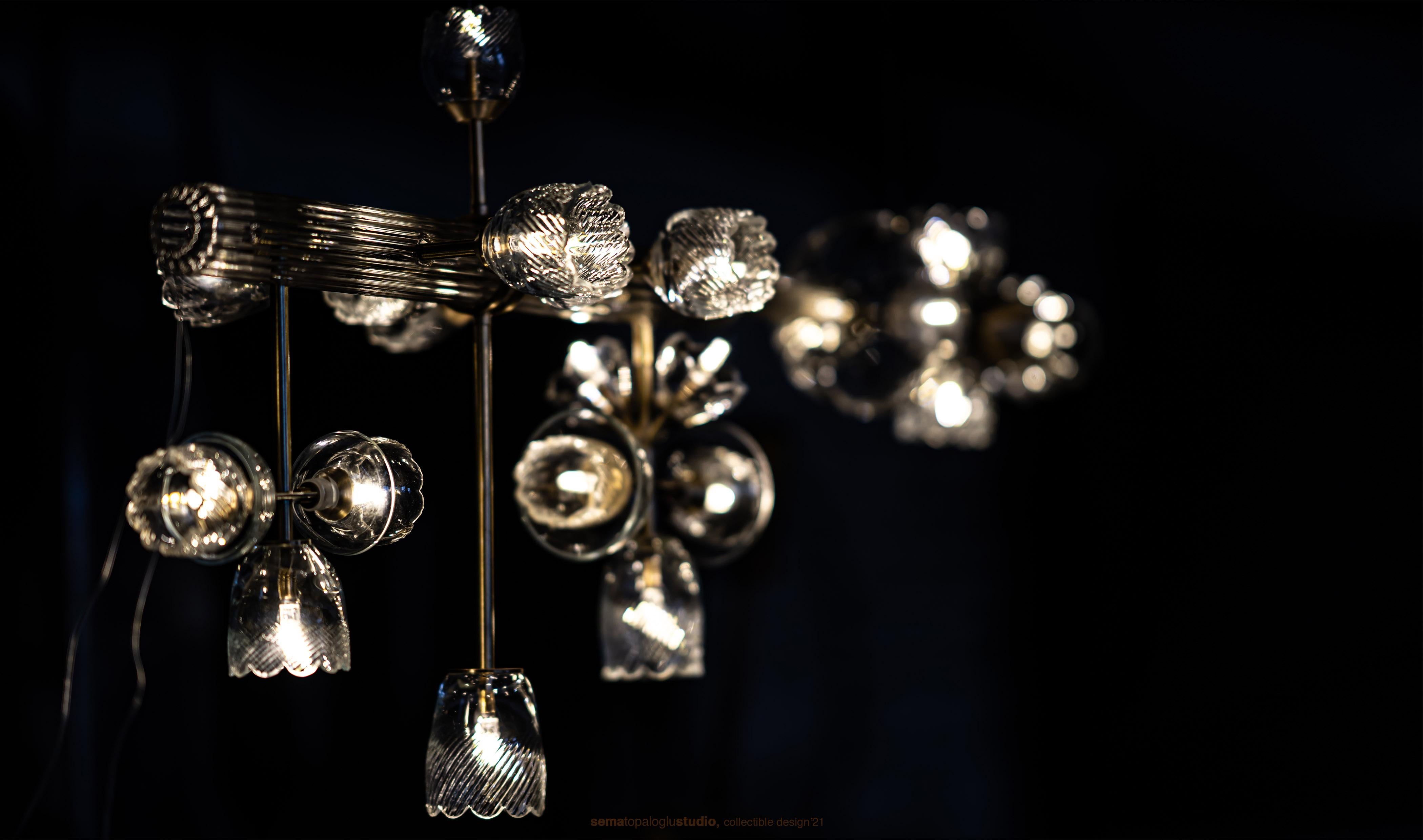 Contemporary Transparent Lungo Lamp by Sema Topaloglu